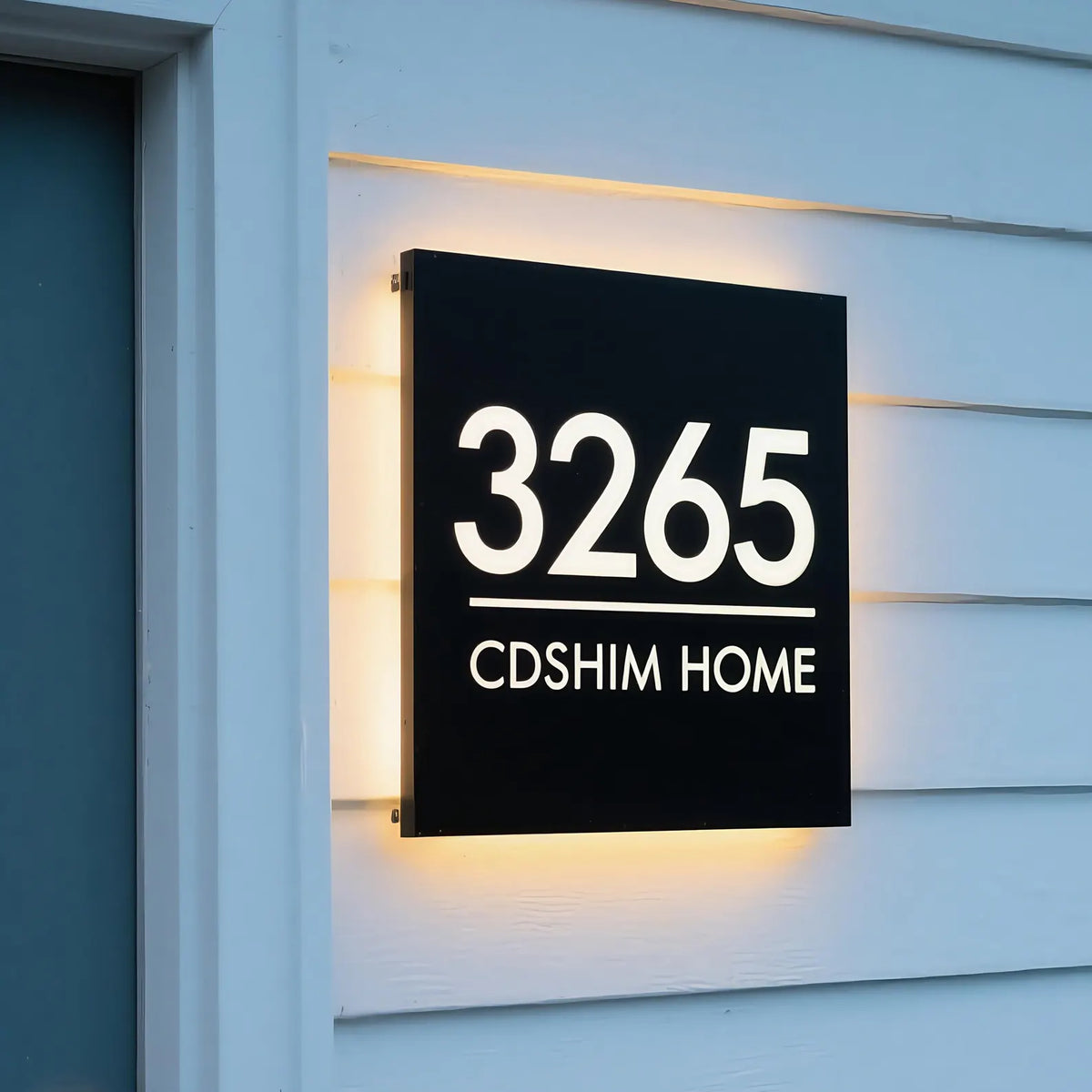 MustHome |LED Name plate for home entrance | Acrylic Door name plate|Modern House Nameplate||
