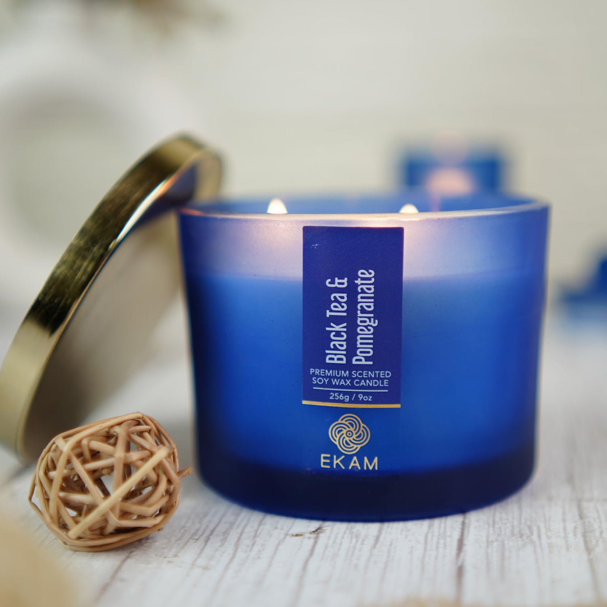 3 Wick Soy Wax Scented Candle| 35 Hours Burn Time| Long Lasting Premium Candles| Ideal for Home Decor|25W x 10HCM