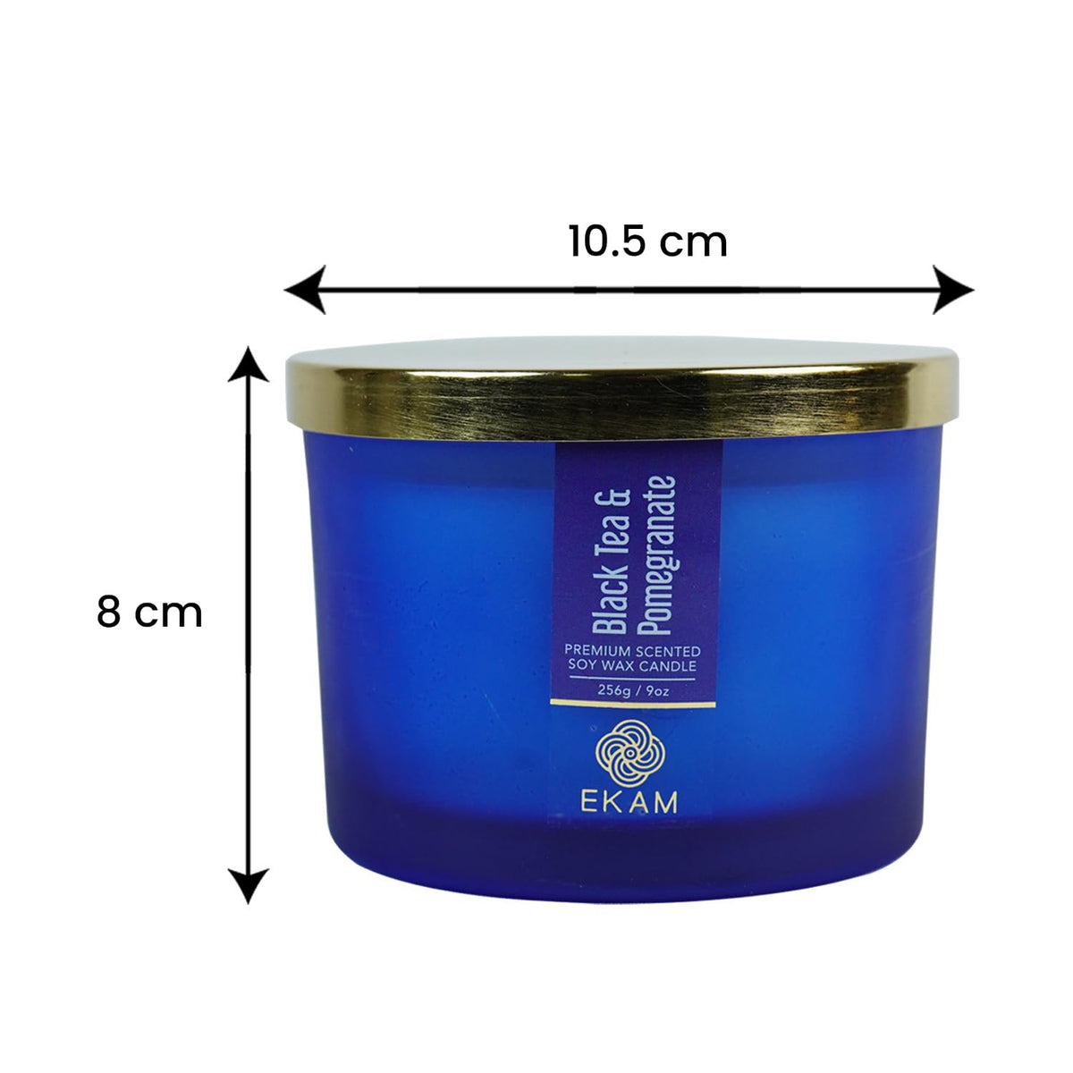 3 Wick Soy Wax Scented Candle| 35 Hours Burn Time| Long Lasting Premium Candles| Ideal for Home Decor|25W x 10HCM