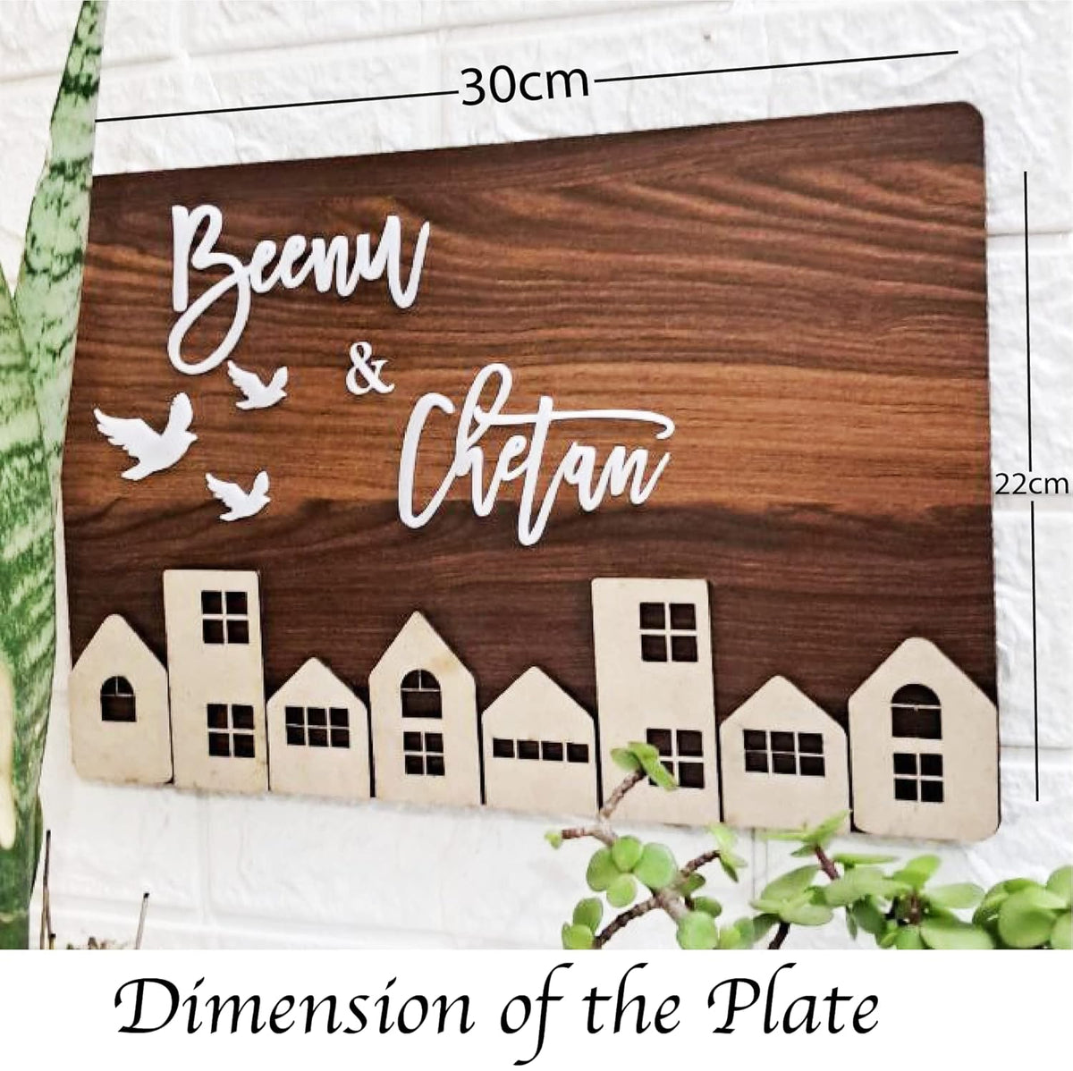 MustHome | Name Plate For Home, Office & Outdoor Entrance | 22X30 cm