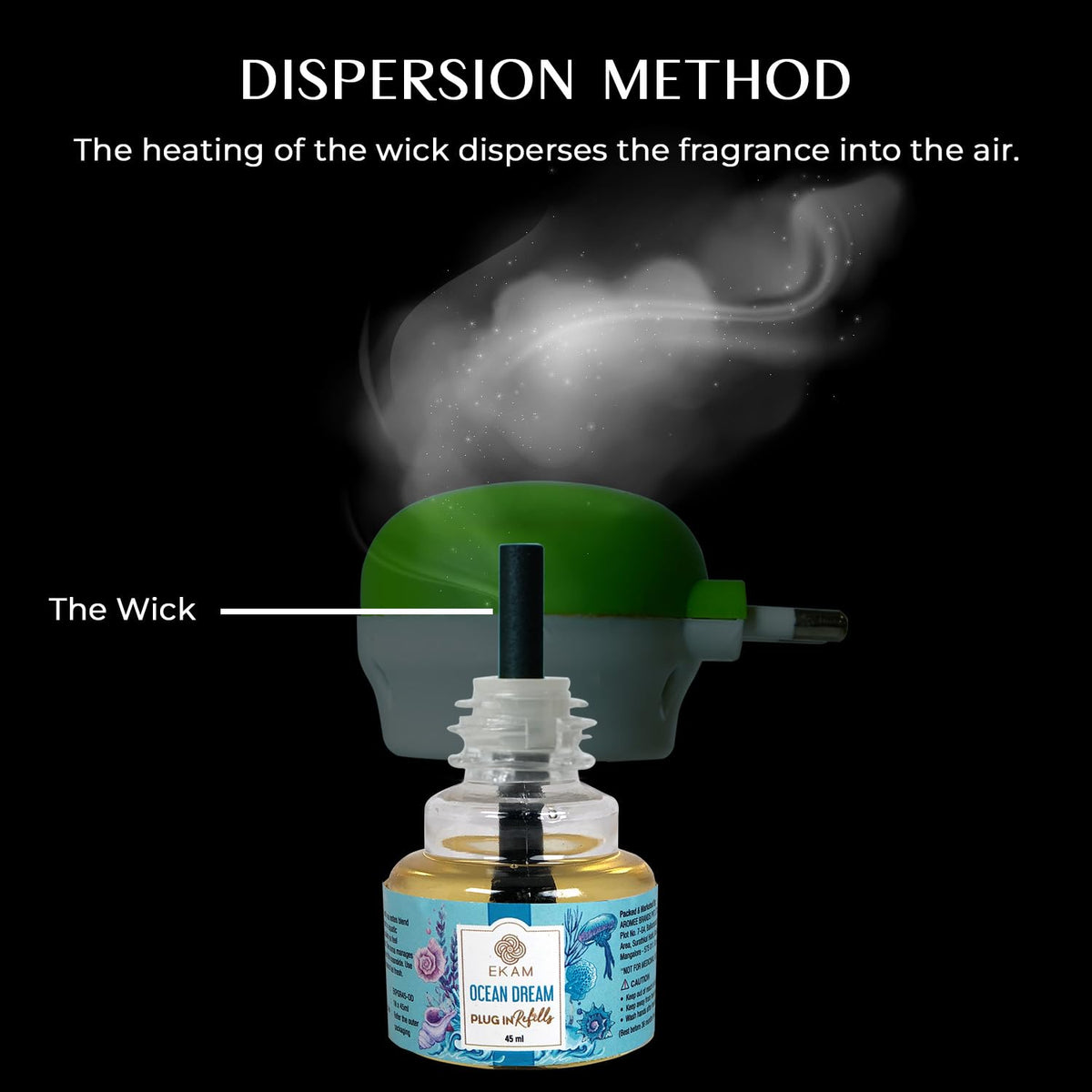 Plug-In Air Freshener Kit (Machine + 45ml Refill) | Ocean Dream Scent | 9 x 10.5 x 4.5 CM