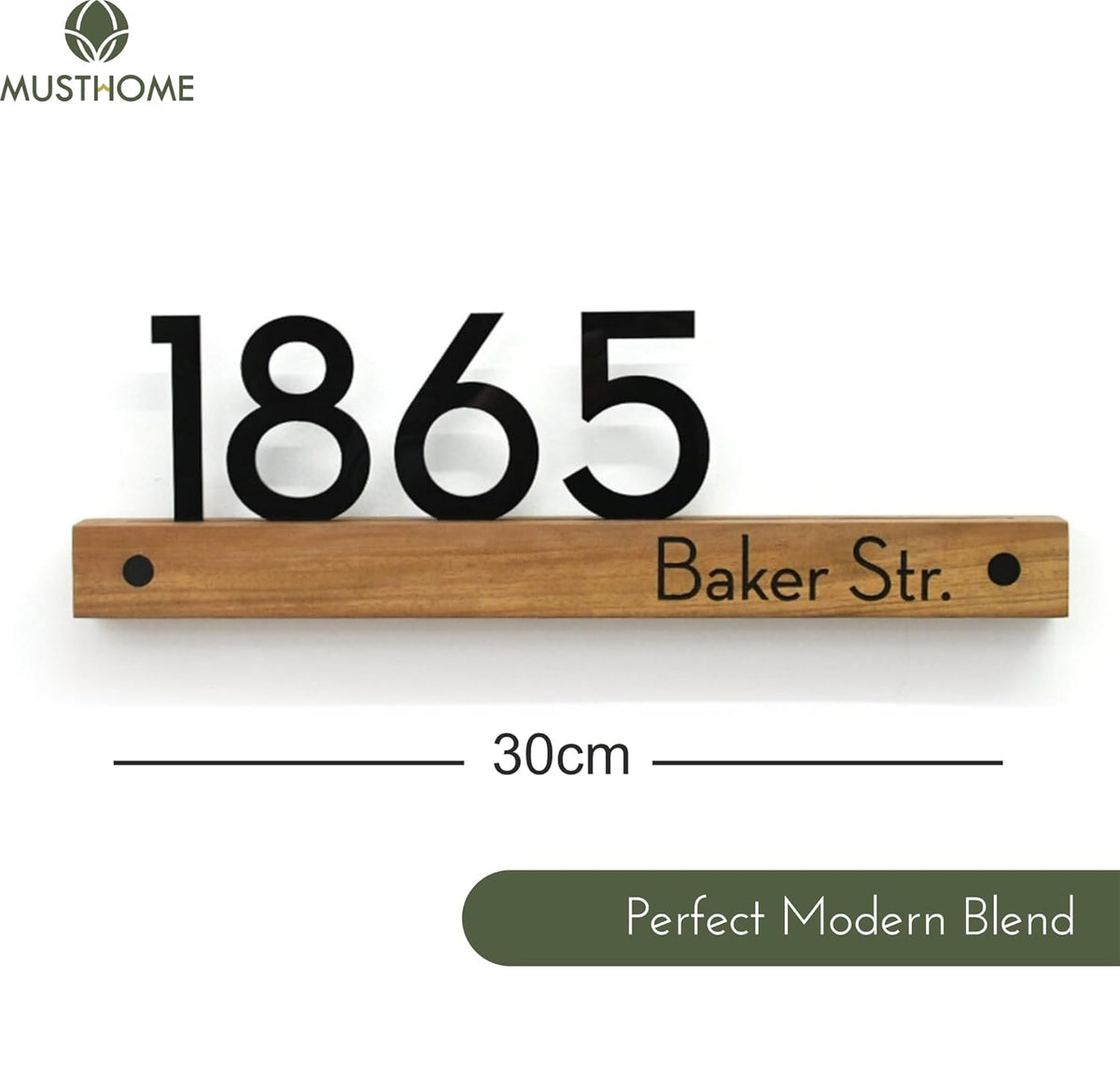 MustHome | Name plate for home entrance | Modern Nameplate for Home entrance ,Office