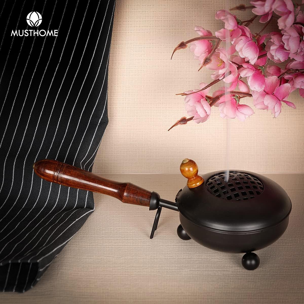 Handcrafted Metal Dhoop Dani Incense Burner |26L x 12W x 9Th cm