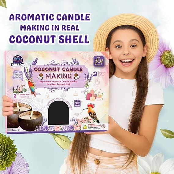 Candle Making in Coconut Shells DIY Kit|Diwali, Home Decor, Birthday Gift |