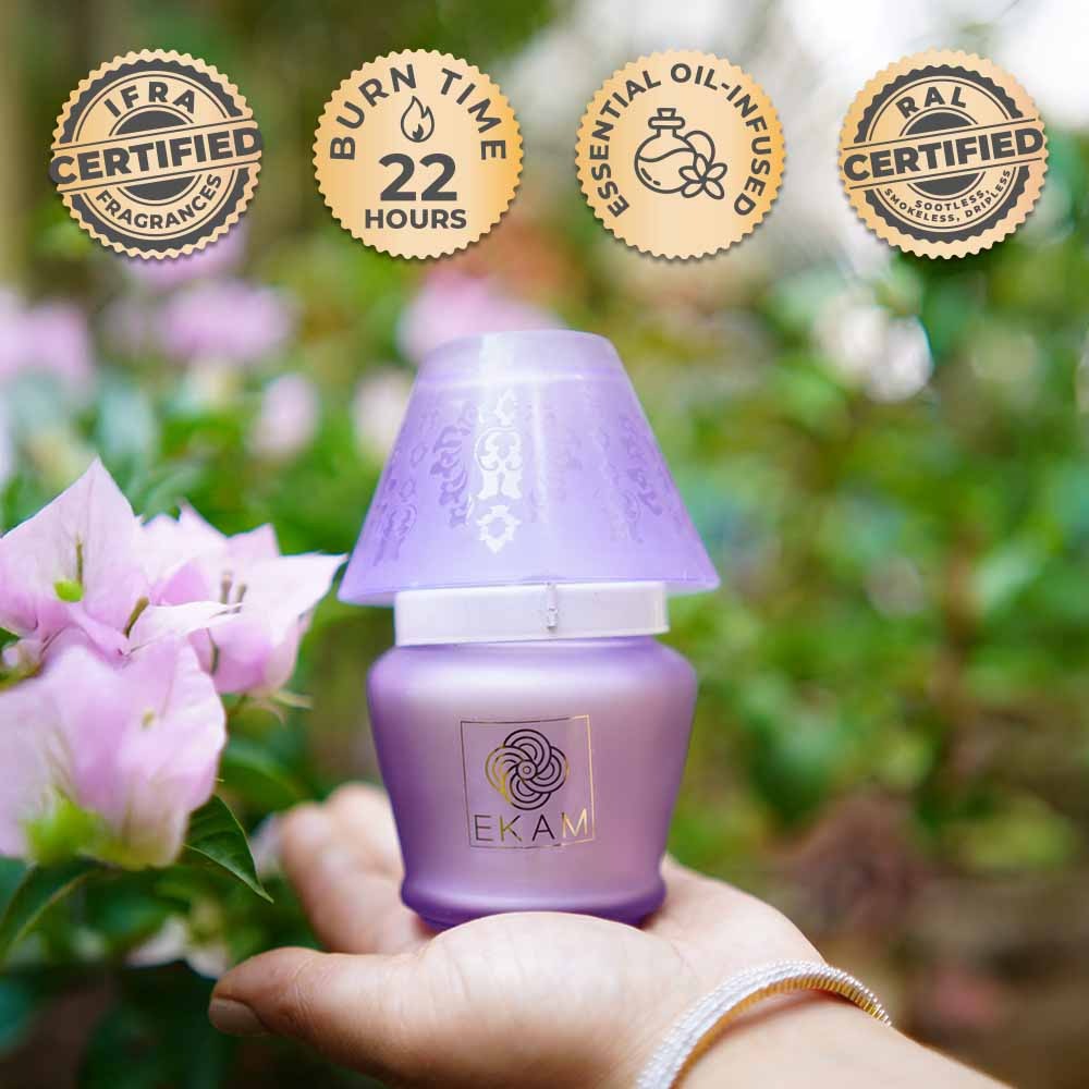 Lavender Lampshade Scented Candle|Lavender Lampshade Scented Candle|9 x 10.5 x 4.5cm