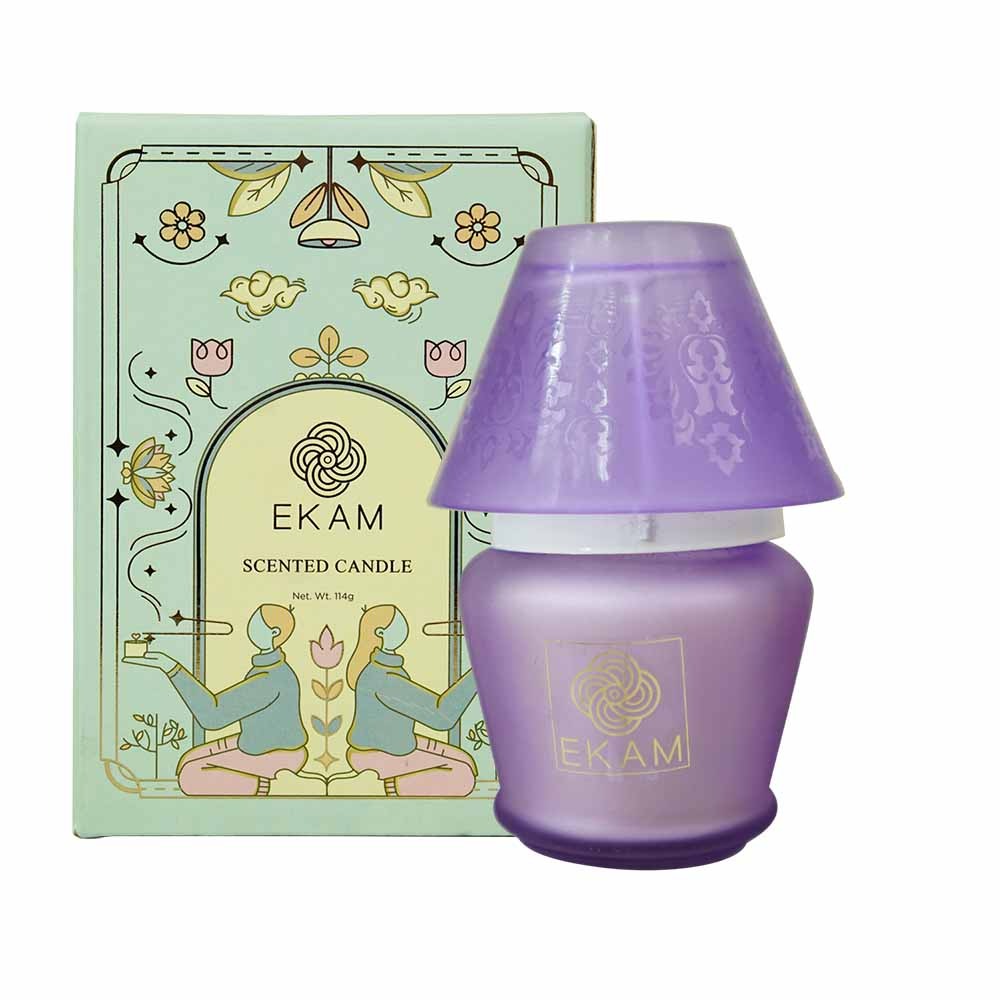 Lavender Lampshade Scented Candle|Lavender Lampshade Scented Candle|9 x 10.5 x 4.5cm