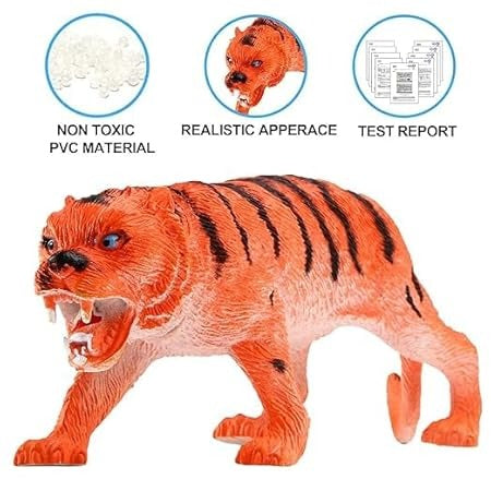 Toys 12 Pcs Realistic Jungle Animal Figurines, Safari Animals Figures Toys