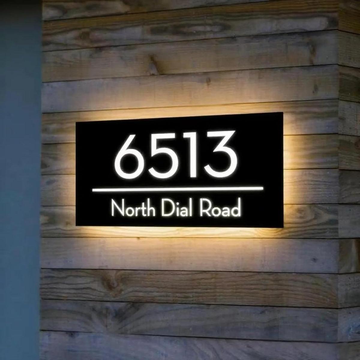 MustHome LED Name plate for home entrance|Address Plaque Modern Illuminated House Sign| Acrylic Lighted Address nameplate