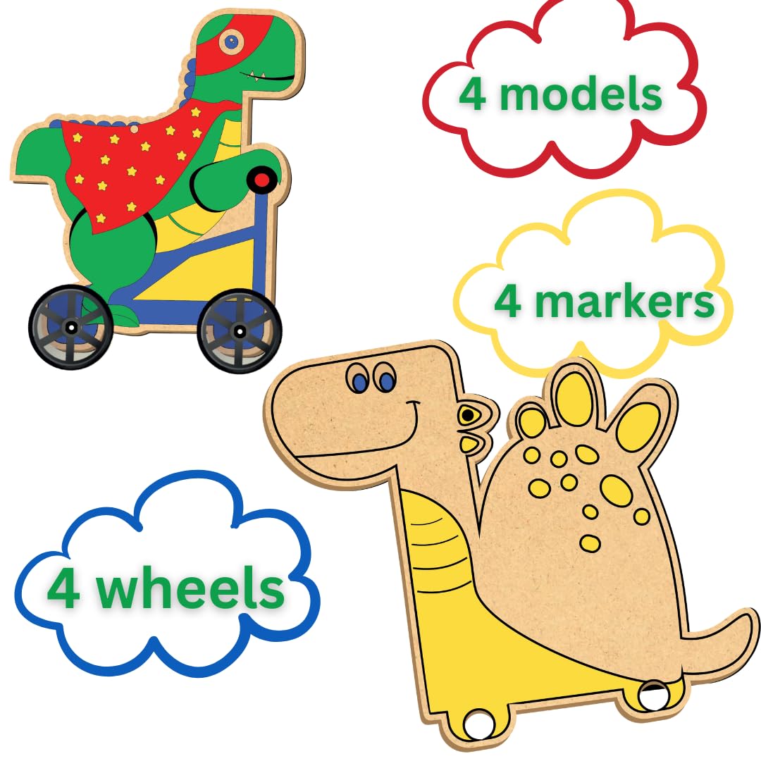 Art-O-Wheels - Roll into The World of Dinosaurs, Art and Craft Kit|26 x 21 x 5 cm