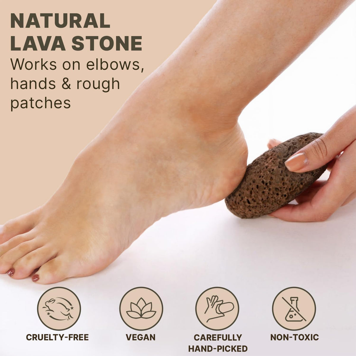 Foot Scrubber for Dead Skin Pumice Stone for Foot Scrub Pedicure Tools ,Feet Scrubber for Smooth Skin (2)10 x 8 x 3cm